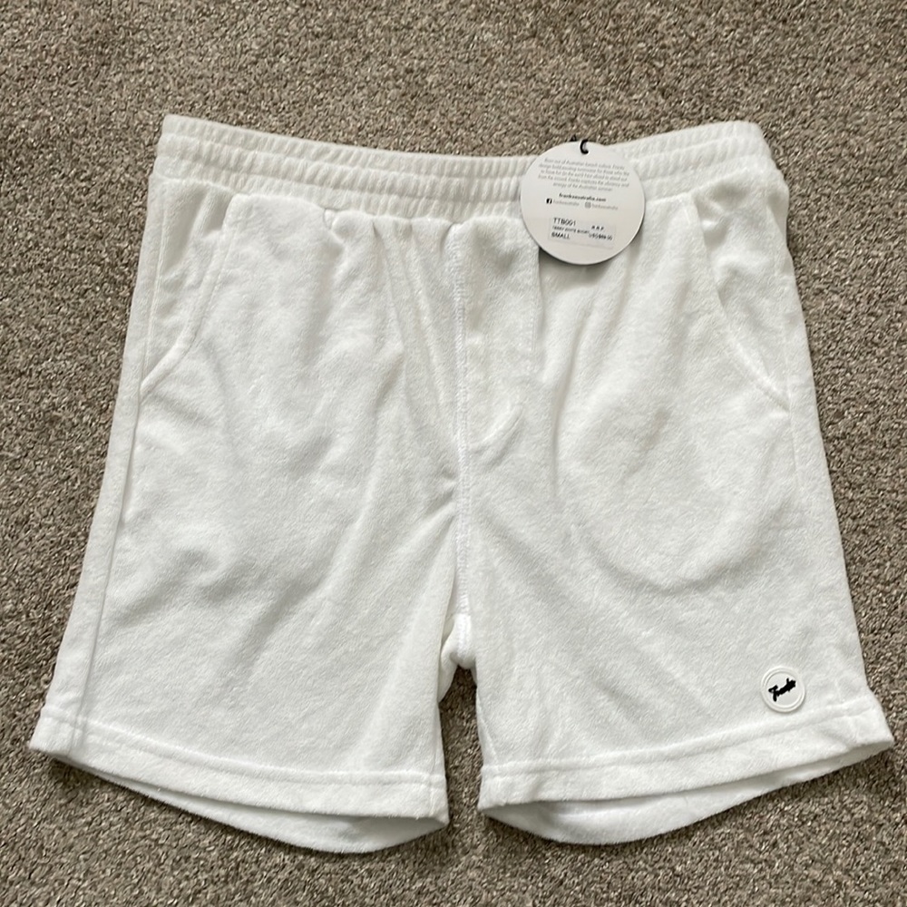 Franks Designed in Australia Towel Terry White Shorts